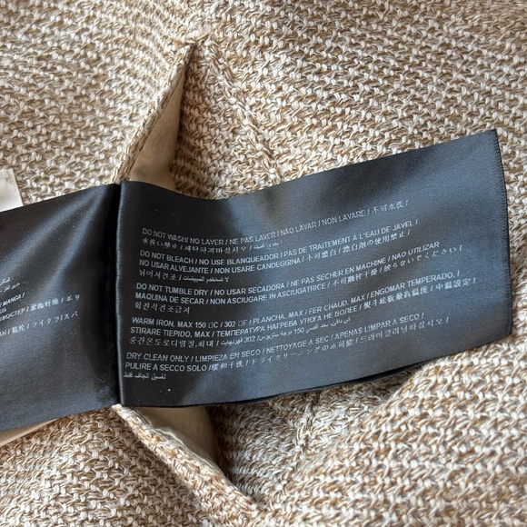 Suistudio 34R Italian Silk Linen Blazer - Ferla - Textured - Light Beige Tan - Picture 2 of 15